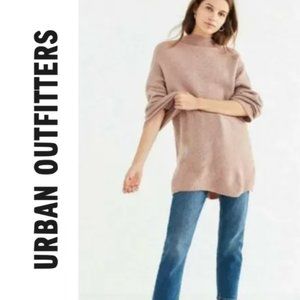 Urban Outfitters Mockneck Oversized Fuzzy Sweater | Mauve | Extra Small XS